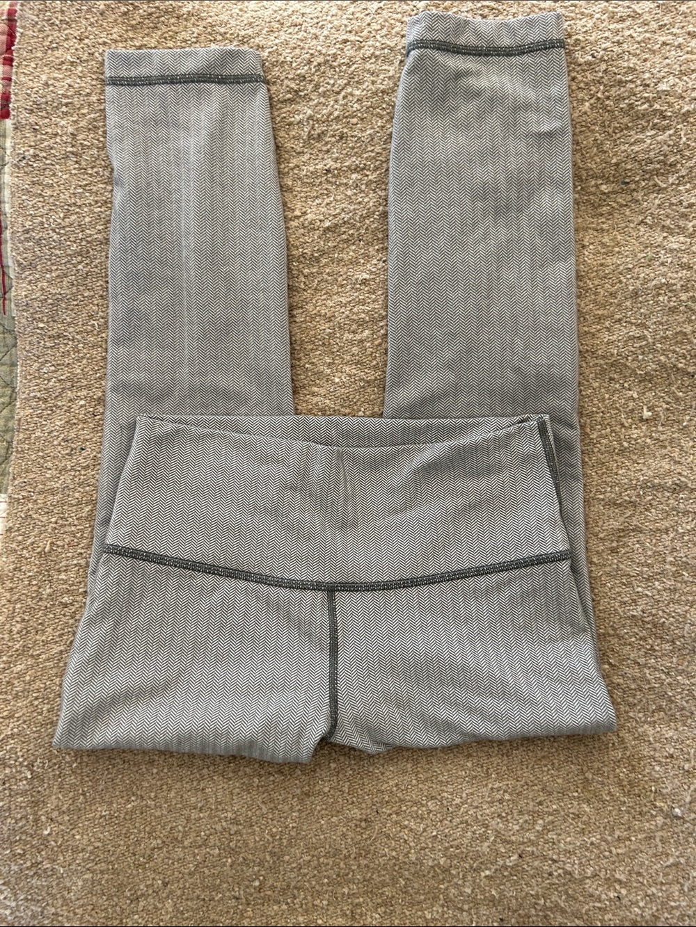 lululemon athletica Gray Herringbone-Pattern Leggings